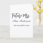 Future mrs surname bride to be purple gray name da kaart (Gele Bloem)