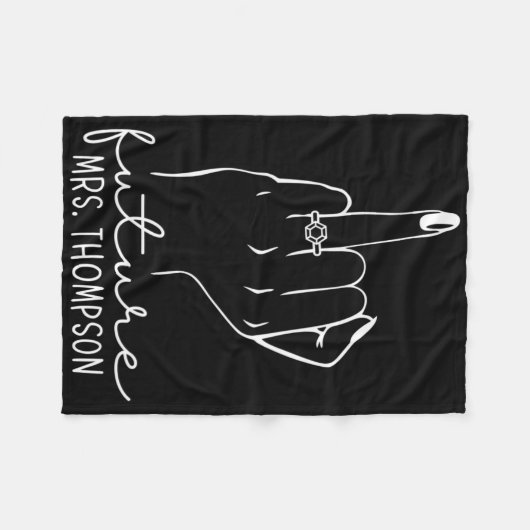 Future Mrs. Thompson New Bridal To Be Fiance Bache Fleece Deken (Voorkant (Horizontaal))