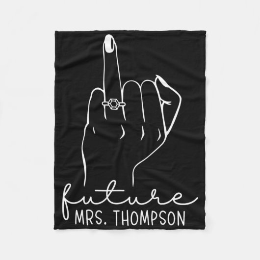 Future Mrs. Thompson New Bridal To Be Fiance Bache Fleece Deken (Voorkant)