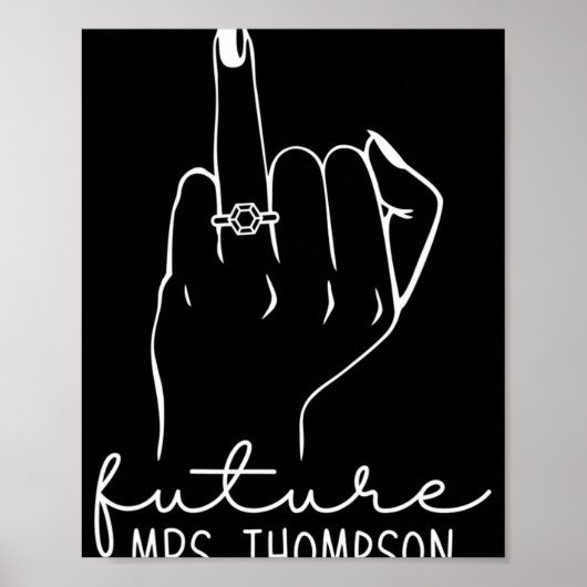 Future Mrs. Thompson New Bridal To Be Fiance Bache Poster (Voorkant)