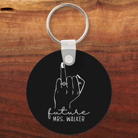 Future Mrs. Walker New Bridal To Be Fiance Bachelo Sleutelhanger (Voorkant)