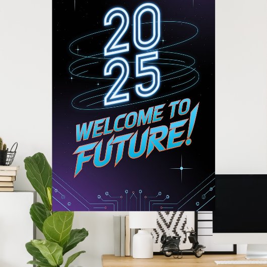 Future Neon Poster (Thuiskantoor)