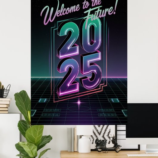 Future Neon Poster (Thuiskantoor)