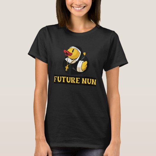 Future Nun Rubber Duck Bathroom Bathtub Squeak C T-shirt (Voorkant)