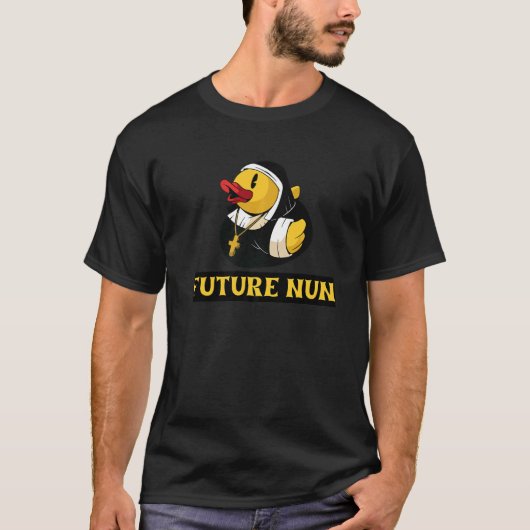 Future Nun Rubber Duck Bathroom Bathtub Squeak Cl T-shirt (Voorkant)