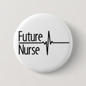 Future Nurse EKG Ronde Button 5,7 Cm (Voorkant)