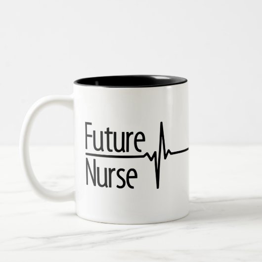 Future Nurse EKG Tweekleurige Koffiemok (Links)