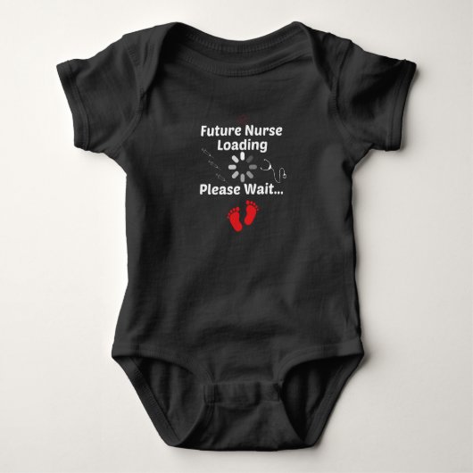 Future Nurse Loading  Please Wait...,baby gift  Romper (Voorkant)
