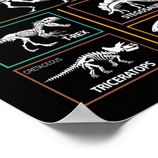 Future Paleontologist Dinosaur Fossil Paleontology Poster (Hoek)