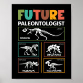 Future Paleontologist Dinosaur Fossil Paleontology Poster (Voorkant)