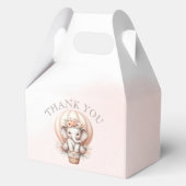 Future Papa Baby Shower Peach Elephant Bedankdoosjes (Voorkant)