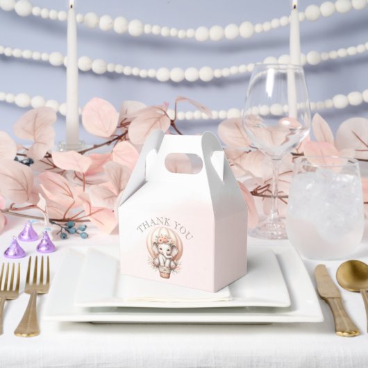 Future Papa Baby Shower Peach Elephant Bedankdoosjes (Huwelijk)