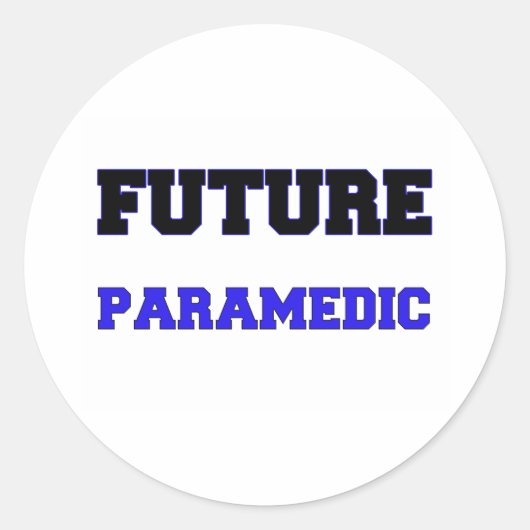 Future Paramedic Ronde Sticker (Voorkant)