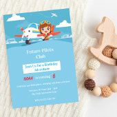 Future Pilot Airplane Adventure Birthday Kaart