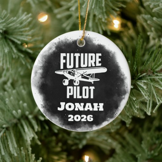 Future Pilot Graduation  Keramisch Ornament (Boom)