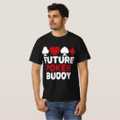 Future Poker Player Buddy Baby Boy Girl Cute Gambl T-shirt (Voorkant volledig)