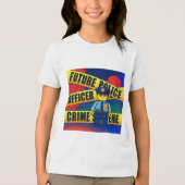 Future Police Officer, Kids-T-Shirt, Anime Tri-Blend Shirt (Voorkant)
