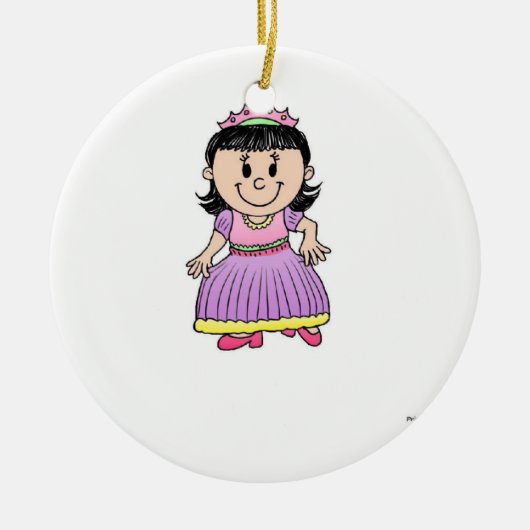 Future Princess - Paarse Keramisch Ornament (Voorkant)