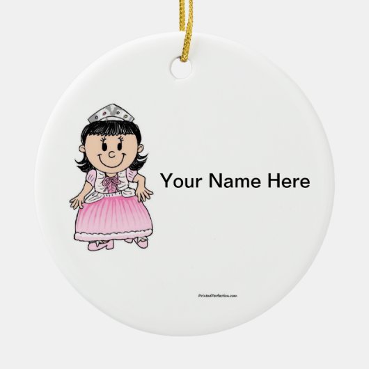Future Princess - Roze Keramisch Ornament (Voorkant)