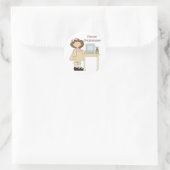 Future Programmer Girl Ronde Sticker (Tas)