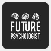 Future Psychologist Vierkante Sticker (Voorkant)