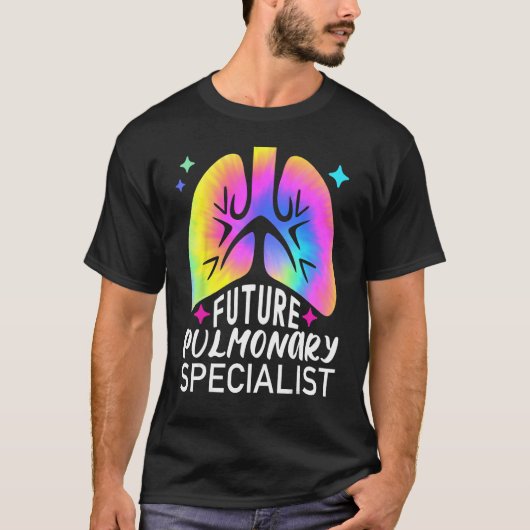 Future Pulmonary Specialist Nursing Tie Dye Lungs  T-shirt (Voorkant)