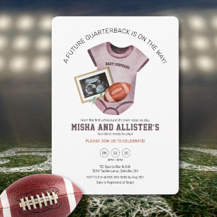 Future Quarterback Baby shower Invitation Kaart