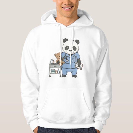 Future RN Panda: Adorable Medical Student  Hoodie (Voorkant)
