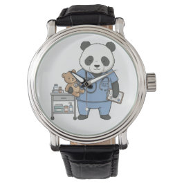 Future RN Panda: Adorable Medical Student  Horloge