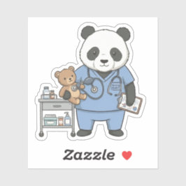 Future RN Panda: Adorable Medical Student  Sticker