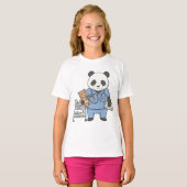 Future RN Panda: Adorable Medical Student  T-shirt (Voorkant volledig)