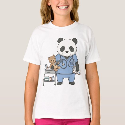 Future RN Panda: Adorable Medical Student  T-shirt (Voorkant)
