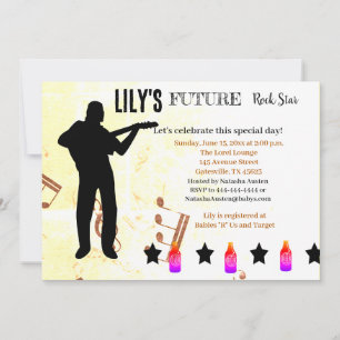 Future Rock Star Baby shower Uitnodiging