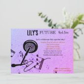 Future Rock Star Baby shower Uitnodiging (Staand voorkant)