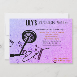 Future Rock Star Baby shower Uitnodiging