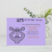 Future Rock Star Baby shower Uitnodiging (Staand voorkant)