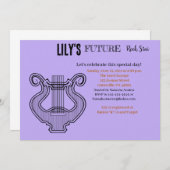 Future Rock Star Baby shower Uitnodiging (Voorkant / Achterkant)