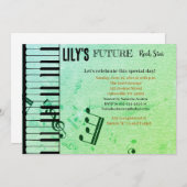 Future Rock Star Baby shower Uitnodiging (Voorkant / Achterkant)