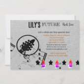 Future Rock Star Baby shower Uitnodiging (Voorkant)