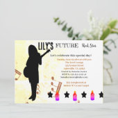 Future Rock Star Baby shower Uitnodiging (Staand voorkant)