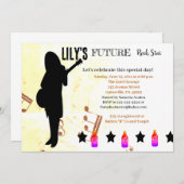 Future Rock Star Baby shower Uitnodiging (Voorkant / Achterkant)