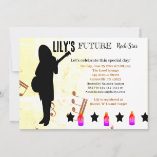 Future Rock Star Baby shower Uitnodiging