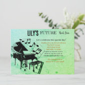 Future Rock Star Baby shower Uitnodiging (Staand voorkant)