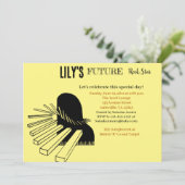 Future Rock Star Baby shower Uitnodiging (Staand voorkant)