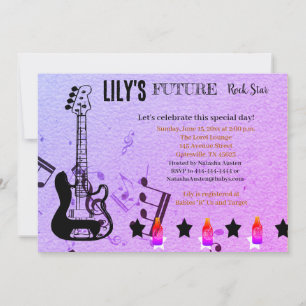 Future Rock Star Baby shower Uitnodiging