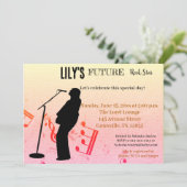 Future Rock Star Baby shower Uitnodiging (Staand voorkant)