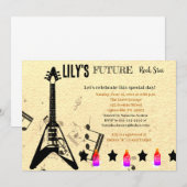 Future Rock Star Baby shower Uitnodiging (Voorkant / Achterkant)