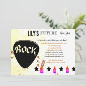 Future Rock Star Baby shower Uitnodiging (Staand voorkant)