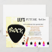 Future Rock Star Baby shower Uitnodiging (Voorkant / Achterkant)