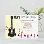Future Rock Star Baby shower Uitnodiging (Staand voorkant)